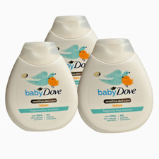 Dove Baby sensitive moisture skin care lotion fragrance free 3 x 6.76 ozs