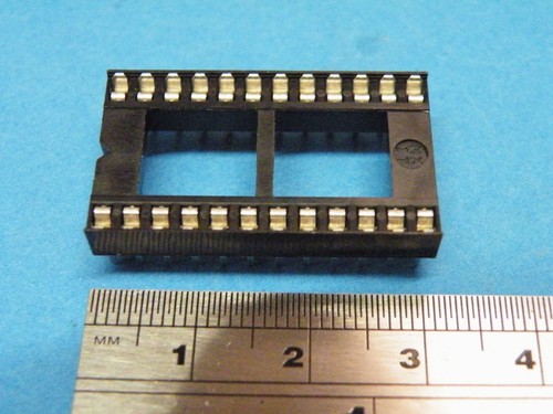 5 Pcs Budget Low Profile Pressed flat Pin 0.6" 24P DIL IC Socket 13g 327 - Picture 4 of 6