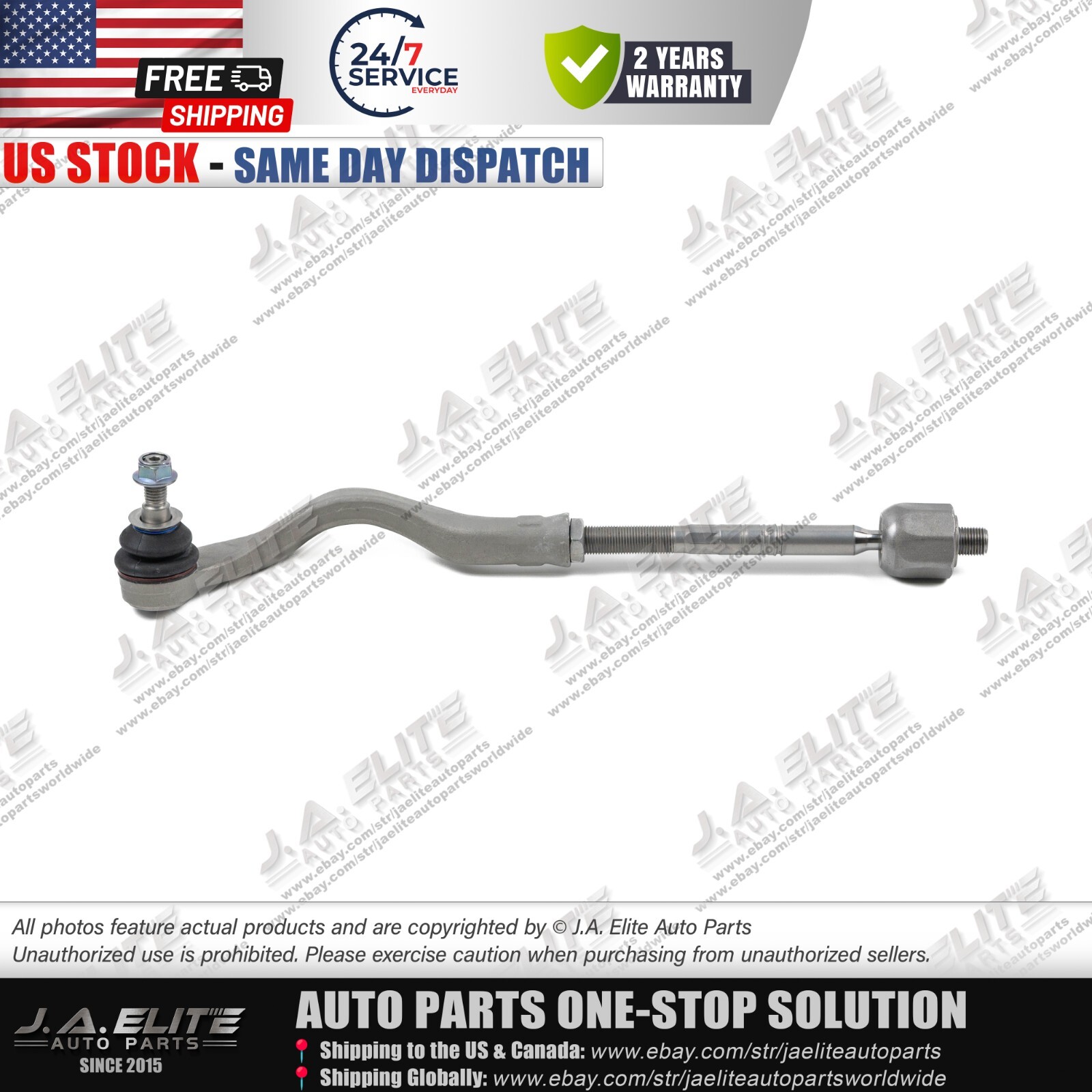 2pcs Left Inner & Outer Tie Rod Ball Joint fit Maserati Levante (2019+)