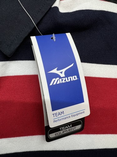 Mizuno Mens Thick Cotton Rugby Polo Shirt. Long Sleeve. Drylite, Size M - Picture 5 of 9