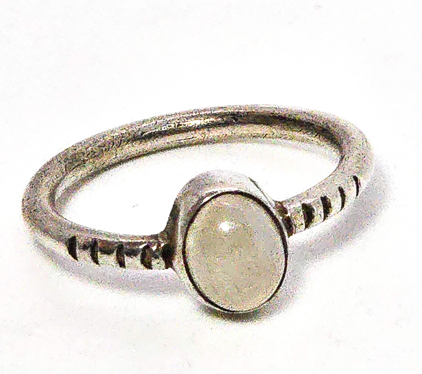 Rainbow yellow orange flash moonstone solitaire s… - image 7