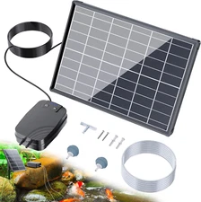 8W Solar Pond Aerator, 4400Mah Battery Backup Solar Aerator for Pond, 3 Working 