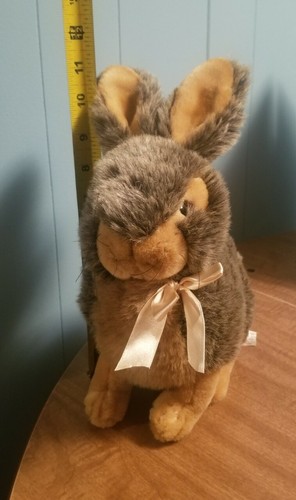 Dan Dee Collector's Choice Bunny Rabbit Plush 12" Gray Brown Stuffed Animal - Picture 8 of 11