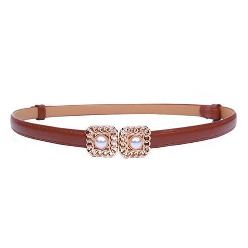 Ceinture ajustable Cummerbunds femme boucle nacrée fine ceinture PU ceinture taille - Photo 12/15