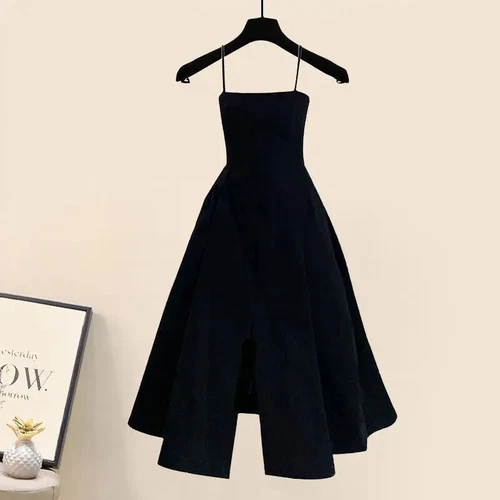 Winter Women's Set Knitted Sweater Strap Autumn Skirt Women's Two Piece Set - Picture 18 of 28