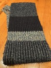 J.Crew Navy Wool Metallic Thread Fringe Scarf Women’s Pre-Owned — photo 5