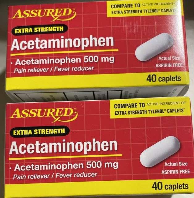 Assured Extra Strength Acetaminophen 500mg (Tylenol Generic) 2Pack eBay