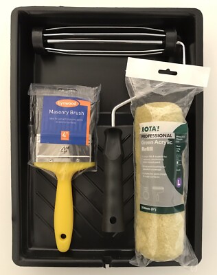 Focol Mauerwerk Roller Kit Handelsgröße 9'' x 1,75'' grün gewebte Hülse mit Wandbürste