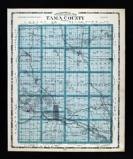 1904 Huebinger Iowa Map Tama County Traer Garwin Montour Toledo Chelsea IA