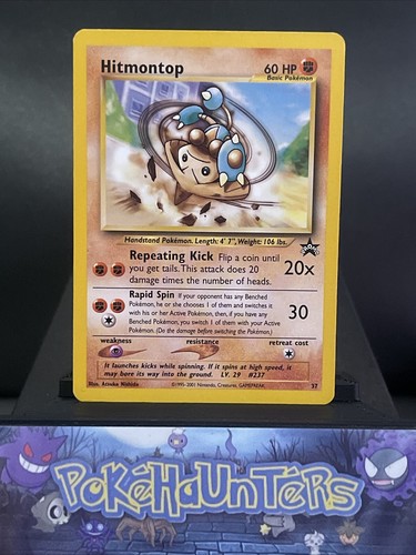 Pokemon Karte Hitmontop 37 Promo Black Star WOTC Light Play - Bild 1 von 2