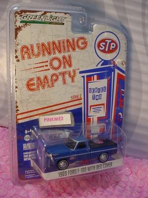1969 Ford F 100 With Bed Cover Blue Stp Running On Empty Series 2 Greenlight 812982025762 Ebay