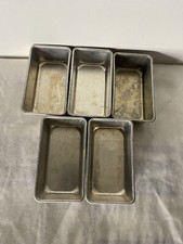 Vintage Aluminum 5 Small Sheet Baking  Cake Pan /meaLoaf  Oven Kitchen Decor