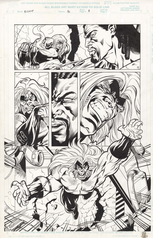 Derenick BISHOP 16 pg 8 BISHOP VS SABRETOOTH FANTASTIC SABRETOOTH SHOT