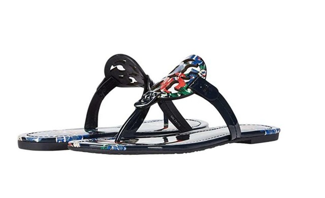 tory burch patent flip flops