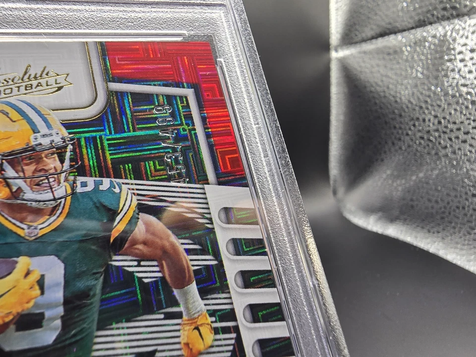 Christian Watson 2023 Absolute #95 Red Squares /499 Green Bay Packers PSA 10 - Image 3 of 3