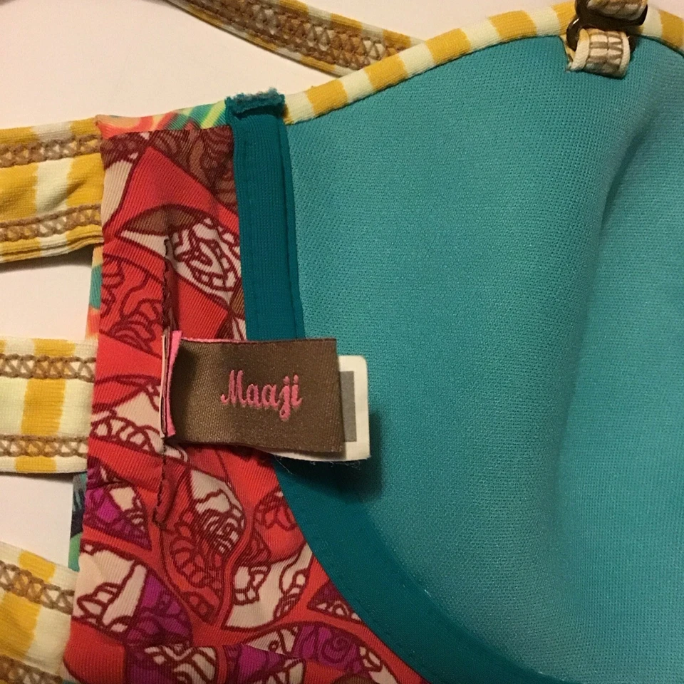 maaji swimwear medium top women Yellow Stripes - Image 4 of 4