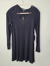 Express Dress Black Laced V-neck Long Sleeve Size  XSTP