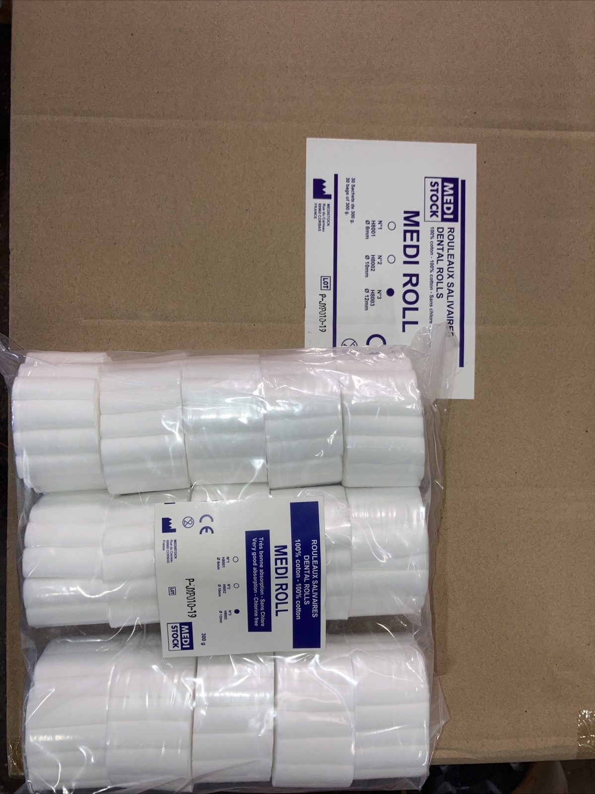Rolls Salivaires Medi Roll Cotton 0 15/32in n3 Cardboard Of 30 Bags Of ...