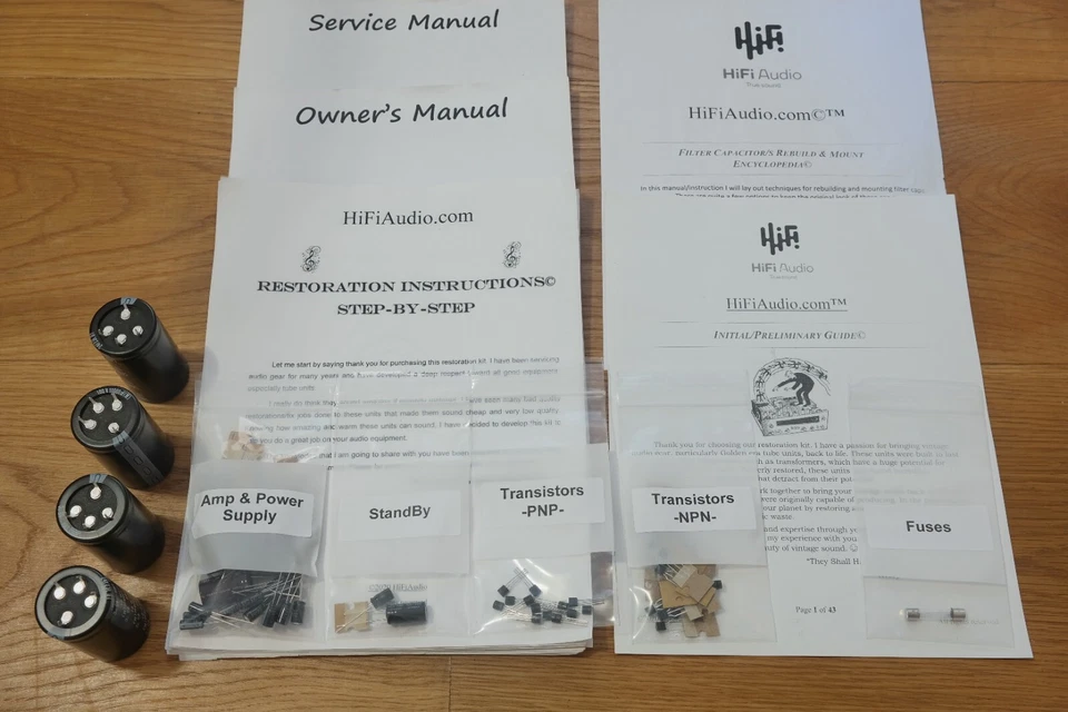 Adcom GFA-5200 restoration recap service kit fix repair filter capacitor rebuild - Image 3 of 4