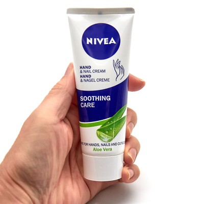 NIVEA HAND & Nail CREAM Soothing Care with Aloe Vera 75ml