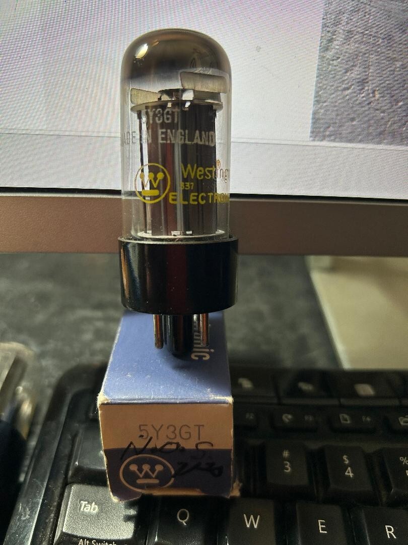 NOS NIB British English UK 5Y3GT starts slow like vintage Mullard