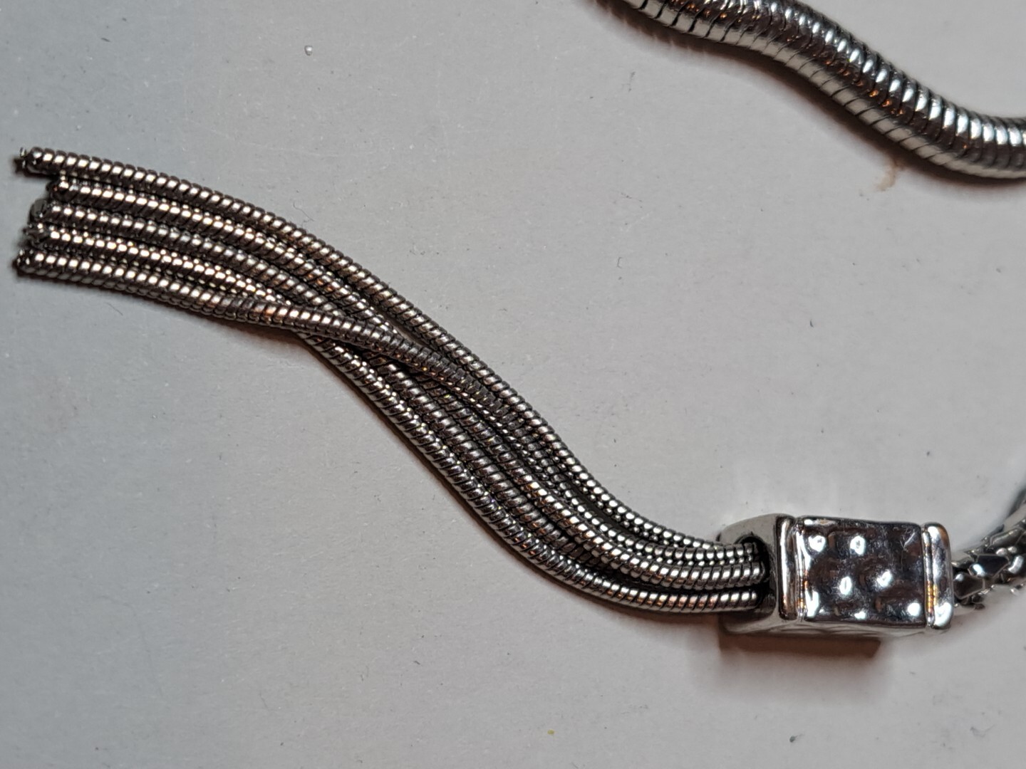 Chico's Silvertone Statement Pendant Ingot Tassel… - image 9