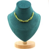 Steine Und MinéRaux. Halskette 15 Perlen Peridot Aus Myanmar (Birma) Kette IN