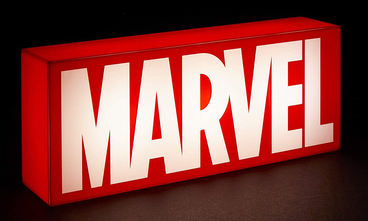 Thumbnail - Marvel Marvel Logo Unisex Lampe Rot/weiß