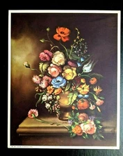 FLEURS FLAMANDS Dutch Floral Still Life M 409 (1600) Sign EB Print Italy ED G MI