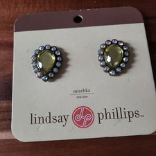 Lindsay Phillips Beaded Iridescent Glass Shoe Snaps One Size