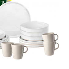 Brunner Geschirrset Melamin Lunch Box Odette 16-teilig weiß – Bild 4