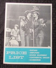 1966 VOXGuitars & Amplifiers Price List w/ BEATLES Cover FVF John Lennon 4 pgs