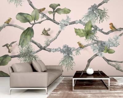 3D Branch Bird ZHUA661 Wallpaper Wall Murals Removable Self-adhesive Amy