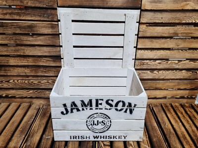 JAMESON IRISH WHISKEY - RUSTIC APPLE  BOXES CRATES  - FOR MAN CAVE / SHE SHED