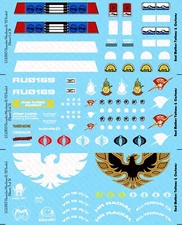 1/12 Scale GI Joe Dreadnok Thunder Machine Waterslide Decals for 6 inch figs
