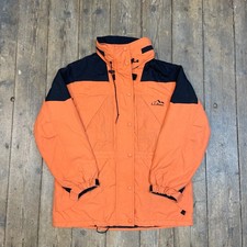 L.l.bean Rain Coat 90s Full-zip Vintage Outdoors Jacket, Orange Womens Medium