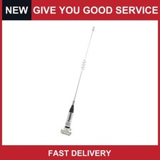 Universal 40.5cm16 Length Chrome Screw Fixed Base Decorative Antenna Pack Of 1
