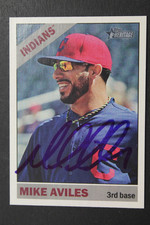 Mike Aviles Indians Autographed 2015 Topps Heritage Signed Card #531