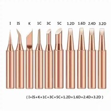 10Pcs 900M-T Pure Copper Soldering Iron Tips Set Lead-Free Solder Head Welding