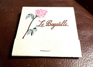 Le Bagatelle Restaurant Washington DC Vintage Full Unstruck Matchbook