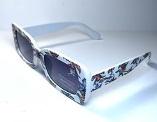 NWT ED HARDY White Floral Flower Multicolor Sunglasses  Case