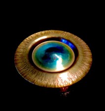 Steuben Frederic Carder Aurene Stretch Art Glass 6 Plate Rare Signed C. 1910