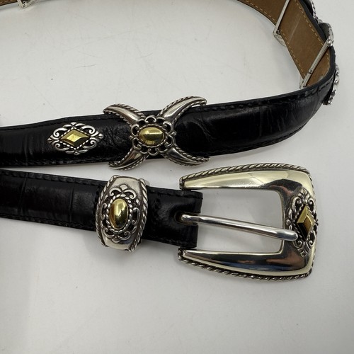 Brighton Womens Belt Size L - 34 Black Leather Western 40383 Made USA