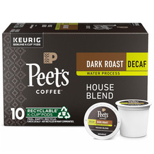 Dark Roast Decaf Keurig K-Cup Pods - Decaf House Blend 10 Count 1 Box of 10 K-C