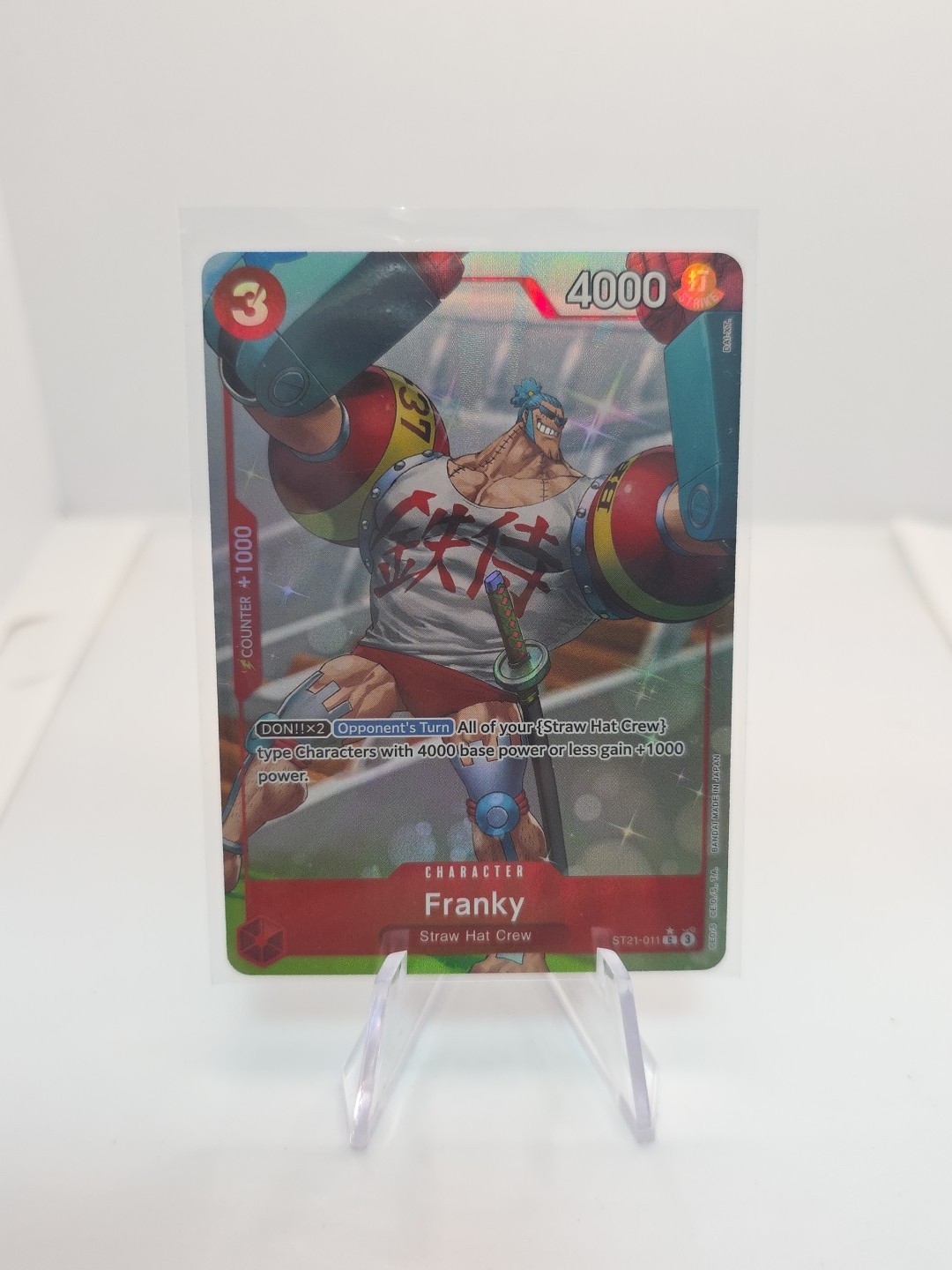 One Piece TCG Franky Full Art Parallel ST21-011 Starter Deck EX: Gear 5 NM