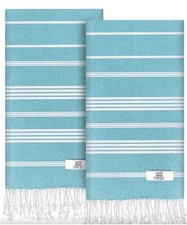 Turkish Hand Towels - Set of 4 18" x 30" Decorative Boho Hand Towel Turquoise