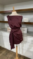 Lulus Women's One Shoulder Stretch Satin Mini Dress Size S NWT Cocktail Party