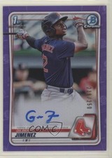 2020 Bowman Chrome Prospect Purple Refractor 238/250 Gilberto Jimenez Auto a2v
