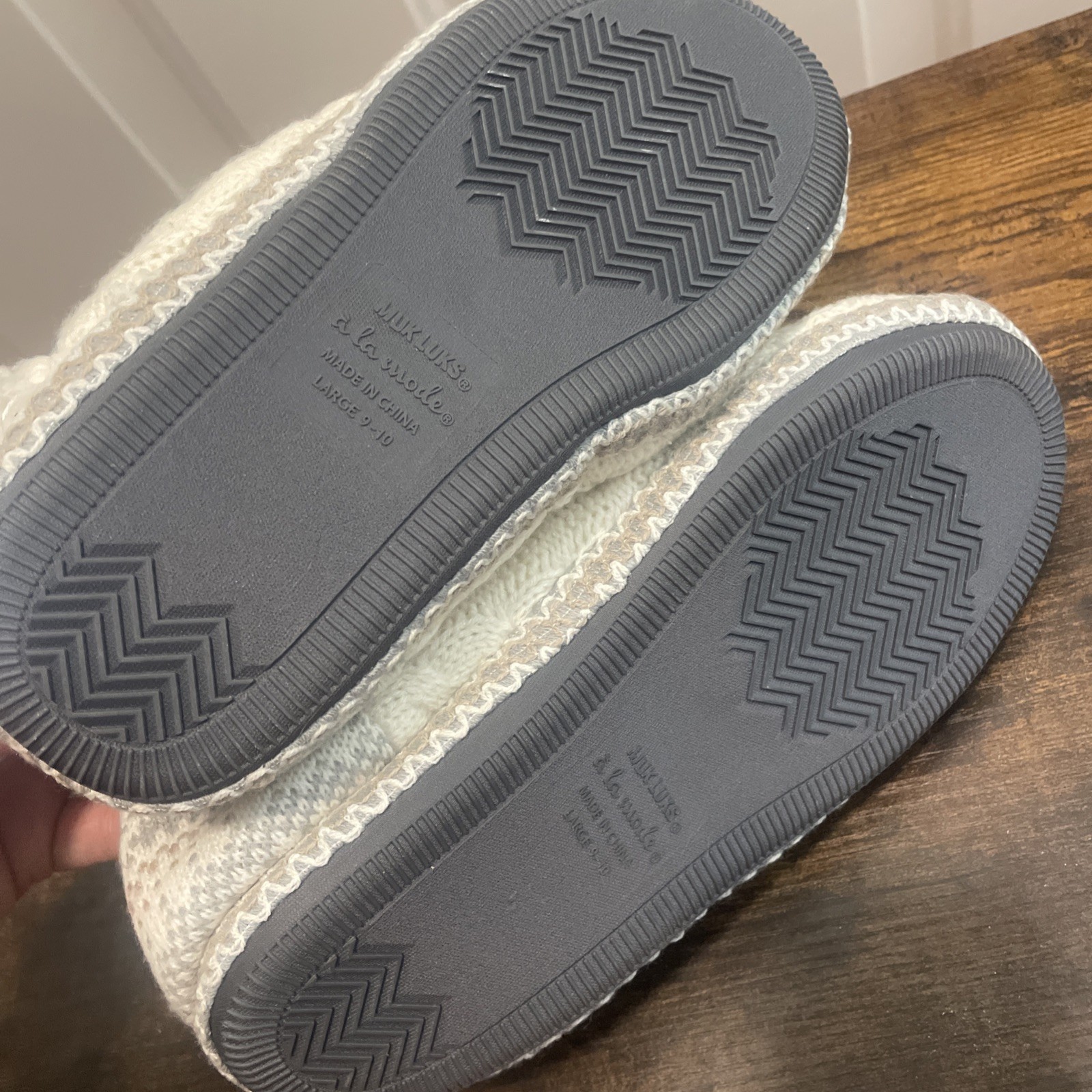 SAOLA Stivaletti ciabatte MUK LUKS donna a La mode maglia suola rigida 9 10 nuovi con etichette