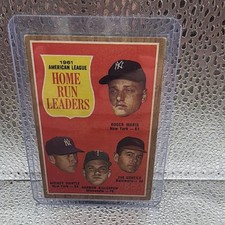 Topps 1962 League Leaders Mantle Maris Killebrew Gentile #53